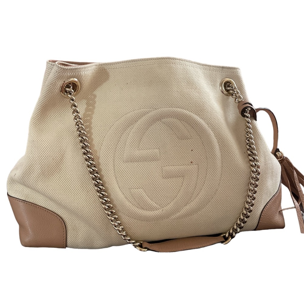 Gucci soho cavas and leather bag